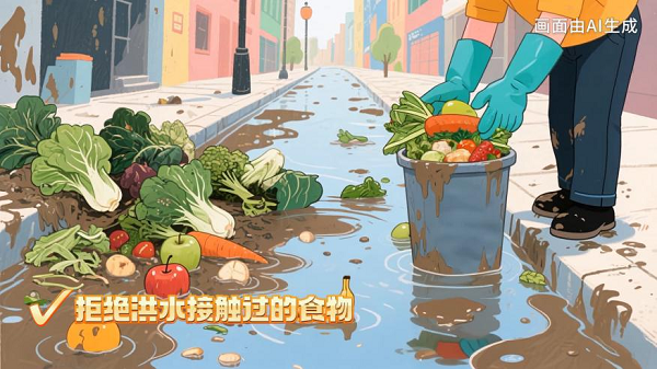 AI动画丨洪水过后饮食别大意，这些细节要谨记