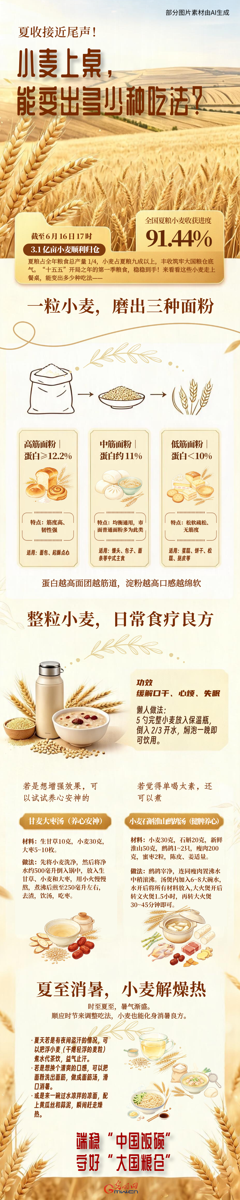 夏收接近尾声！小麦上桌，能变出多少种吃法