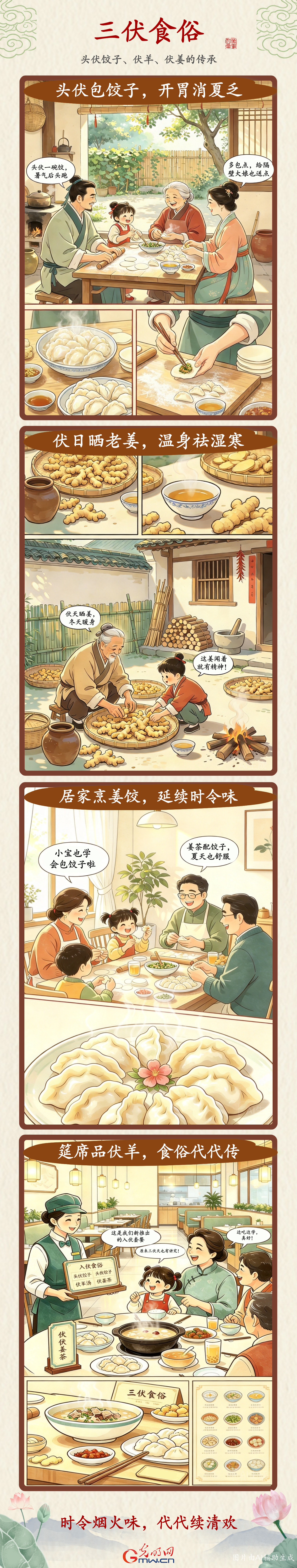 三伏食俗:头伏饺子、伏羊、伏姜的传承 三伏食俗:头伏饺子、伏羊、伏姜的传承