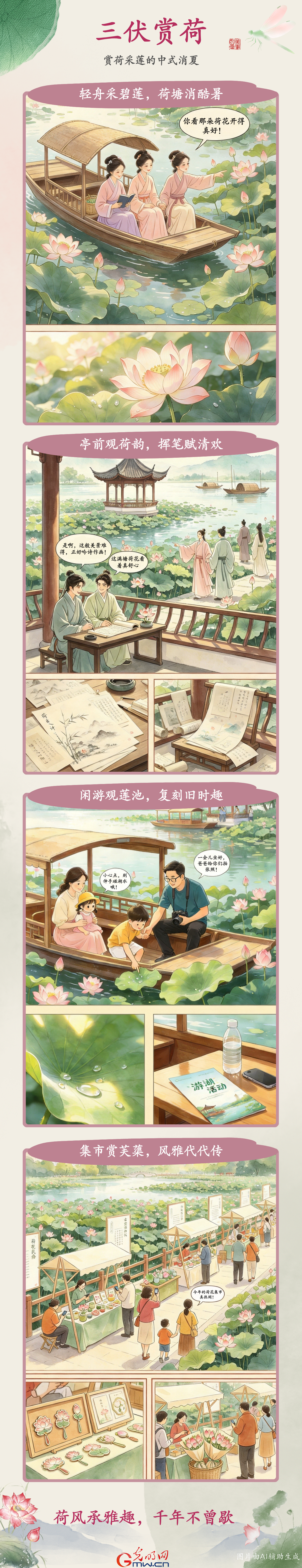 三伏赏荷：赏荷采莲的中式消夏