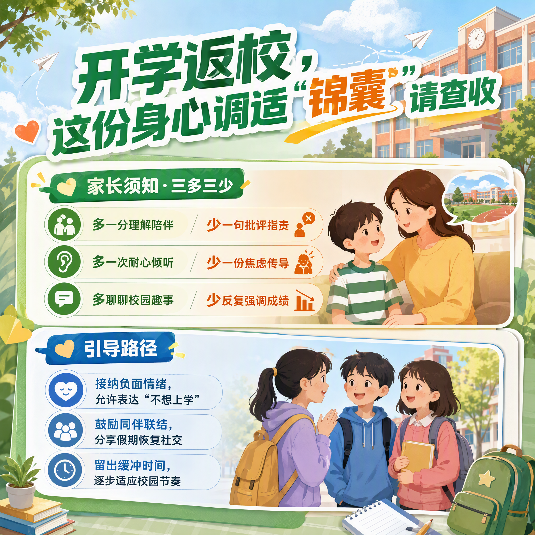 开学返校,这份身心调适“锦囊”请查收