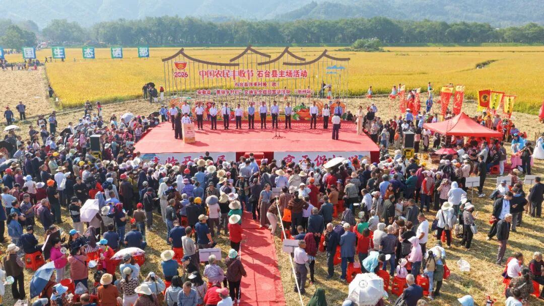 安徽石台丰收节:农耕文化在稻浪间“活”起来 安徽石台丰收节:农耕文化在稻浪间“活”起来